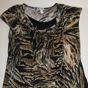 Large Tiger Animal Print Sleeveless Shirt
